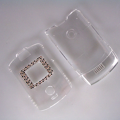 Strax Oberschale Click-On Motorola V3 diamant transparent