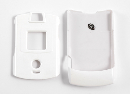 Click-On Oberschale Crystal Case white fr Motorola RAZR V3