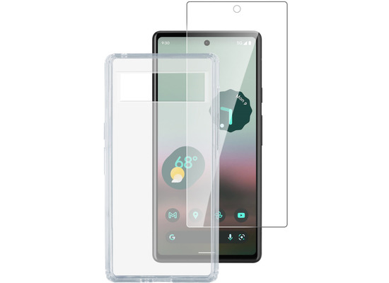 4smarts 360 Starter Set mit X-Pro Clear Glas+ Clear Hlle fr Google Pixel 6a