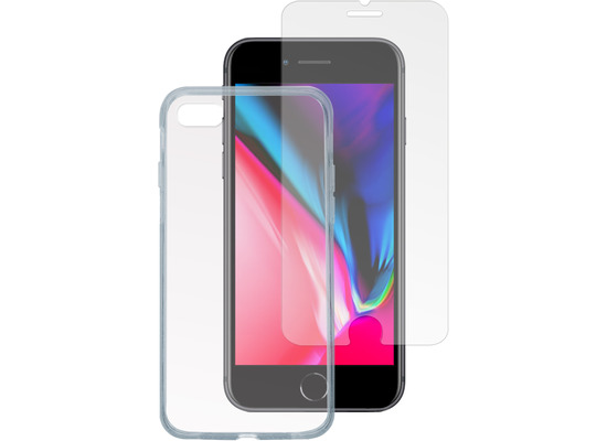 4smarts 360 Starter Set mit X-Pro Clear Glas fr Apple iPhone SE3 / SE2 / 8 / 7