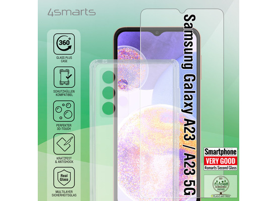 4smarts 360 Starter Set mit X-Pro Clear Glas+Clear Hlle Samsung Galaxy A23/5G