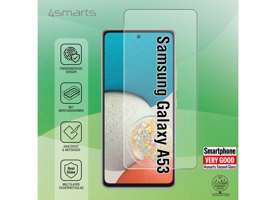 4smarts Second Glass X-Pro Clear mit Montagerahmen fr Samsung Galaxy A53