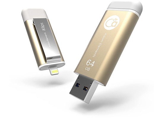 ADAM Elements iKlips Lightning Flashspeicher - 64 GB - gold
