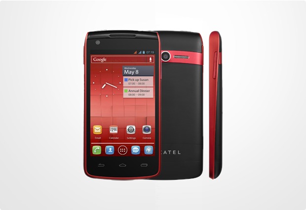 Alcatel onetouch 992D, cherry red