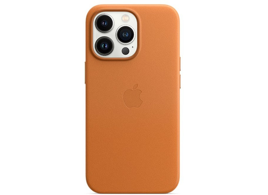 Apple Leder Case iPhone 13 Pro Max mit MagSafe goldbraun