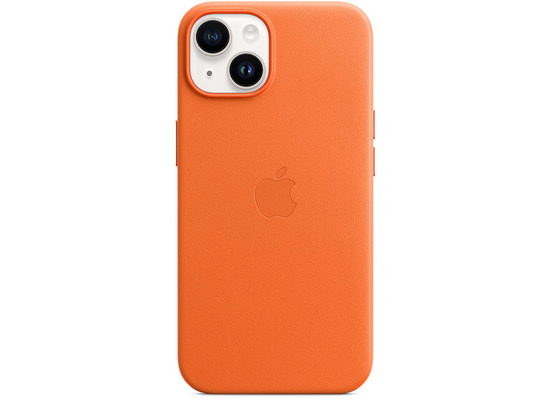 Apple Leder Case iPhone 14 mit MagSafe orange