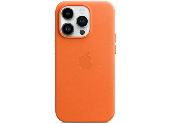Apple Leder Case iPhone 14 Pro mit MagSafe orange