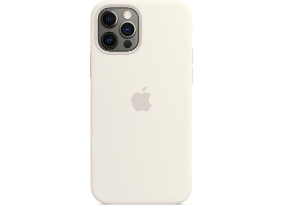 Apple Silikon Case iPhone 12/12 Pro mit MagSafe (wei)