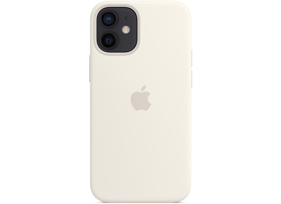 Apple Silikon Case iPhone 12 mini mit MagSafe (wei)