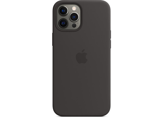 Apple Silikon Case iPhone 12 Pro Max mit MagSafe (schwarz)