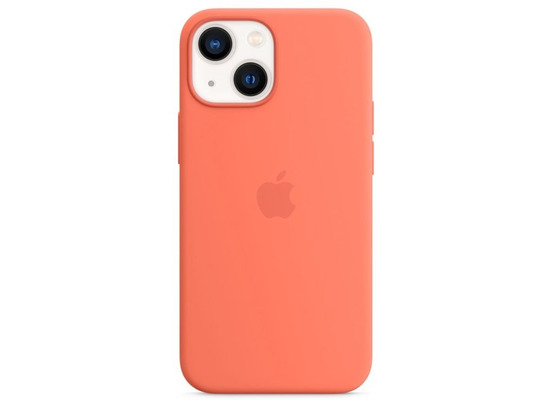 Apple Silikon Case iPhone 13 mini mit MagSafe nektarine