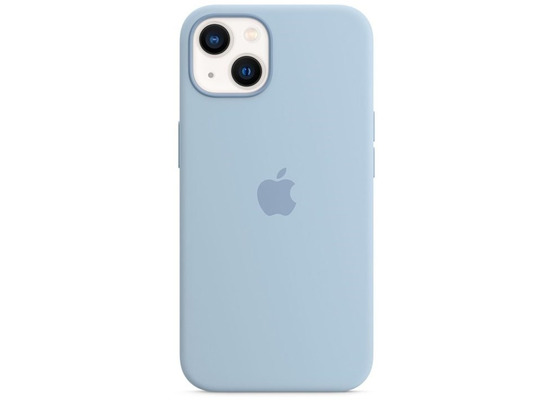 Apple Silikon Case iPhone 13 mit MagSafe dunstblau