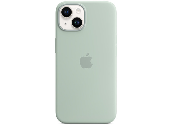 Apple Silikon Case iPhone 14 mit MagSafe agavengrn