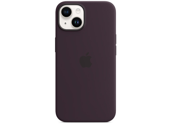 Apple Silikon Case iPhone 14 mit MagSafe holunder