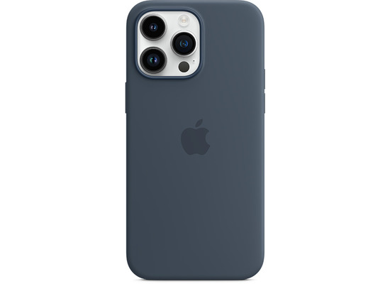 Apple Silikon Case iPhone 14 Pro Max mit MagSafe sturmblau