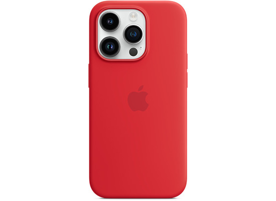 Apple Silikon Case iPhone 14 Pro mit MagSafe rot