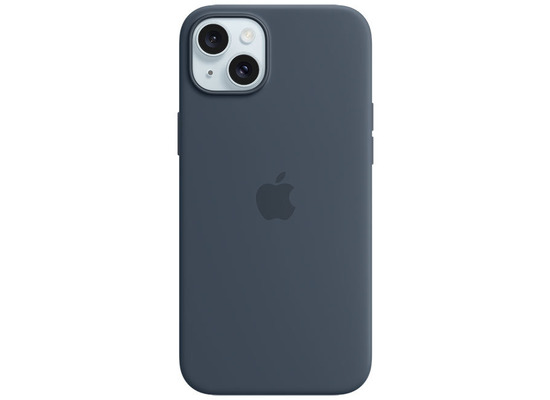 Apple Silikon Case iPhone 15 Plus mit MagSafe (sturmblau)