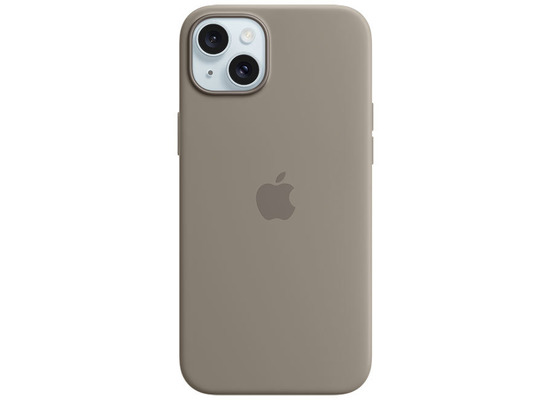 Apple Silikon Case iPhone 15 Plus mit MagSafe (tonbraun)