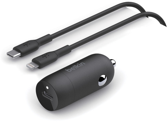 Belkin 30W USB-C Kfz-Ladegert incl. Lightning, 1m, schwarz