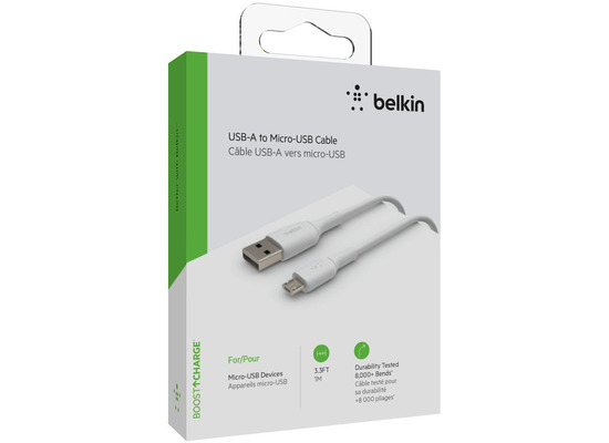 Belkin Micro-USB/USB-A Kabel PVC, 1m, wei
