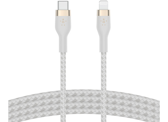 Belkin PRO Flex Lightning/USB-C,bis 15W, Apple zert.,2m, wei