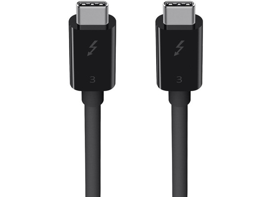 Belkin Thunderbolt 3-Kabel USB-C-/USB-C 40 Gbit/s 100W 0.8m bl