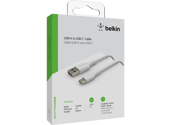 Belkin USB-C/USB-A Kabel PVC, 1m, wei