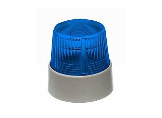 Bezet Rufsignal Blitz Typ 840, blau, optische Rufanzeige, Abdeckung (Lichtfilter): blau-transparent, IP 54