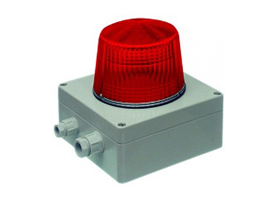 Bezet Rufsignal Blitz Typ 870, IP 65, rot, optische Rufanzeige, Abdeckung (Lichtfilter) rot, IP 65