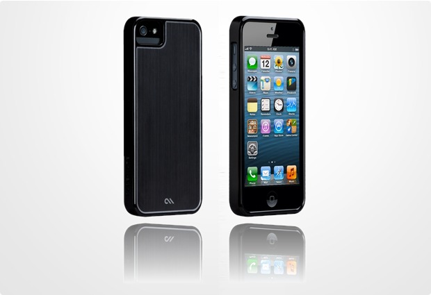 case-mate barely there Brushed Aluminium fr iPhone 5, schwarz