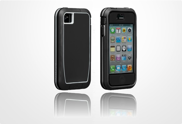 case-mate Phantom fr iPhone 4 / 4S, schwarz-wei