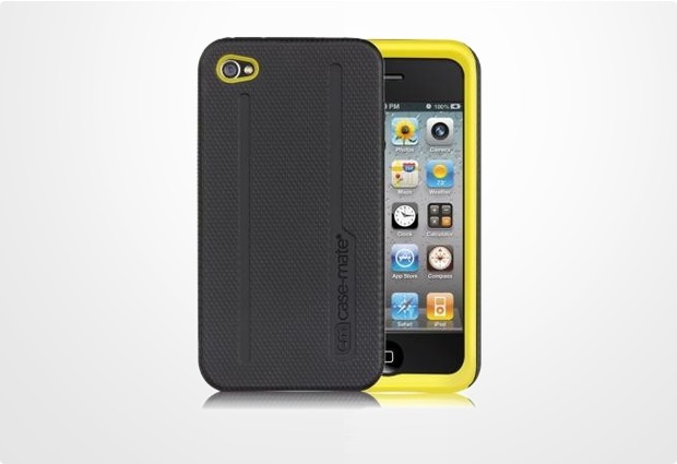 case-mate Hybrid Tough fr iPhone 4, schwarz-gelb