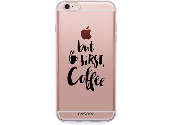 Caseez Back Case \"First Coffee\" fr Apple iPhone 6/6S, transparent