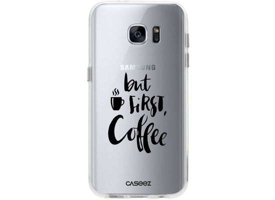 Caseez Back Case \"First Coffee\" fr Samsung Galaxy S7, transparent