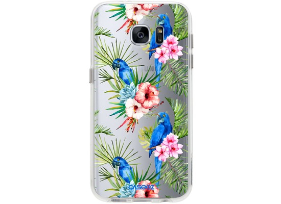 Caseez Back Case \"Parrots\" fr Samsung Galaxy S7, transparent
