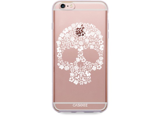 Caseez Back Case \"Skull White\" fr Apple iPhone 6/6S, transparent
