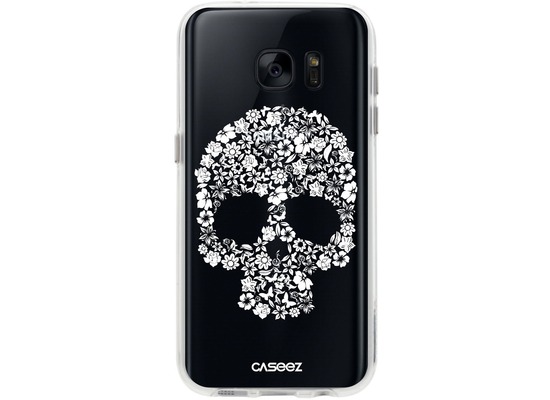Caseez Back Case \"Skull White\" fr Samsung Galaxy S7, transparent