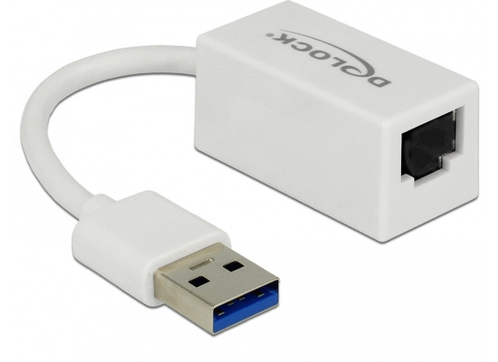 DeLock Adapter USB 3.0 Typ-A > 1 x Gigabit LAN RJ45 kompakt wei