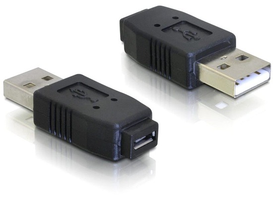 DeLock Adapter USB micro-A+B Buchse zu USB2.0-A Stecker