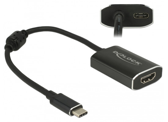 DeLock Adapter USB Type-C Stecker > HDMI Buchse 4K 60 Hz mit PD Funktion