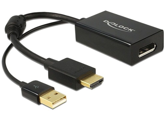 DeLock Adapterkabel HDMI-A Stecker > Displayport 1.2 Buchse