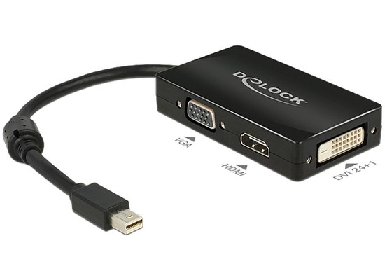 DeLock Adapterkabel mini DisplayPort 1.1 St. > VGA/HDMI/DVI