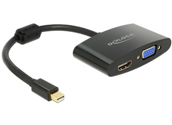 DeLock Adapterkabel mini DisplayPort 1.1 Stecker >VGA / HDMI