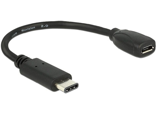 DeLock Adapterkabel USB Type-C 2.0 Stecker schwarz