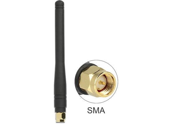 DeLock Antenne ISM 433 MHz SMA 2,5 dBi omni flexibel