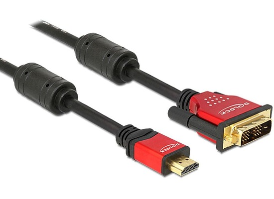 DeLock HDMI - DVI Kabel Stecker/Stecker 5,0 m