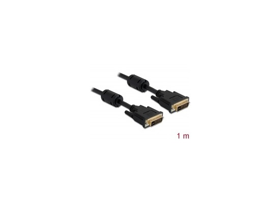 DeLock Kabel DVI 24+5 Stecker > DVI 24+5 Stecker 1 m schwarz