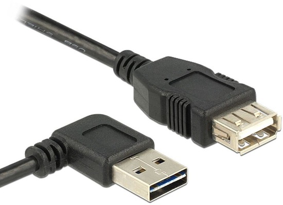 DeLock Kabel EASY USB 2.0-A links/rechts gewinkelt > USB 2.0 Typ A Buchse