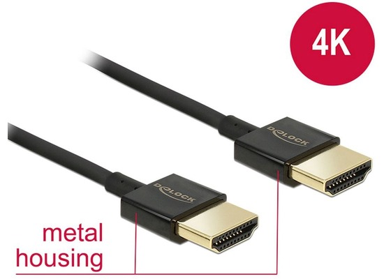 DeLock Kabel HDMI-A Stecker > HDMI-A Stecker Slim 3 m