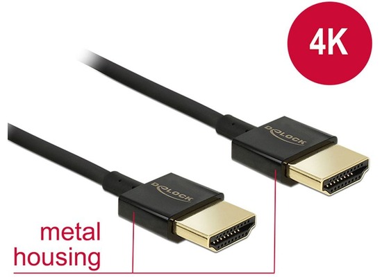 DeLock Kabel HDMI A Stecker > HDMI A Stecker 4K Slim 4,5 m